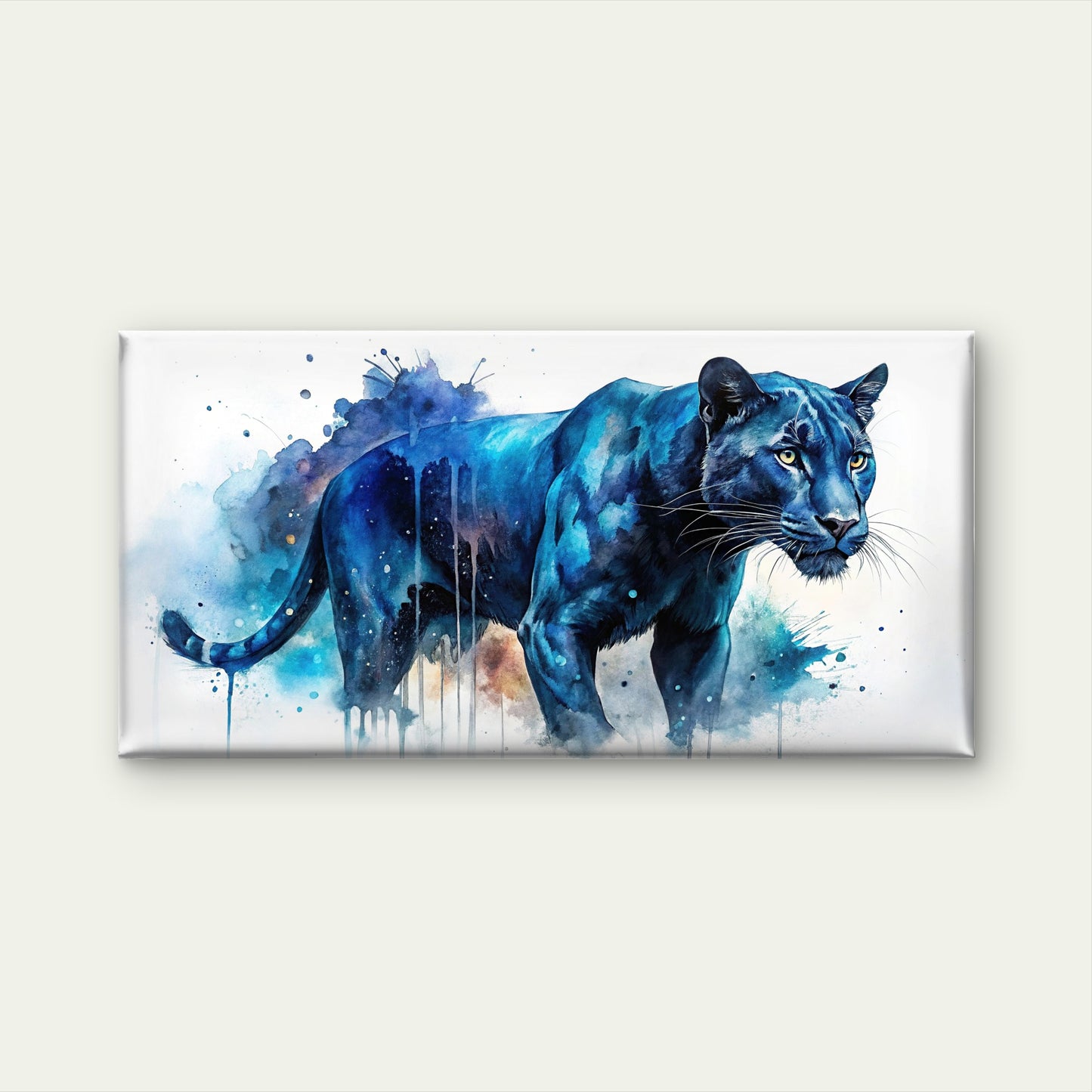 Black Panther Artistic Back Wall Art Canvas Office Home Room Framed 120x60cm