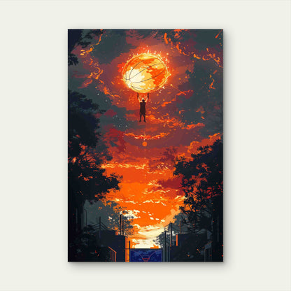 Giant Orb Manifestation A Cosmic Journey Metal Print Ready to Hang