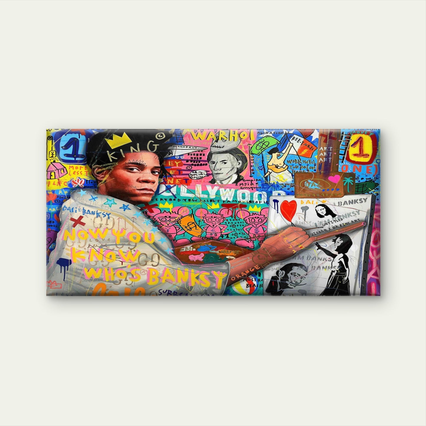 Maximalist Street Culture Wall Art Canvas Office Home Room Framed 120x60cm - Bella Home Decor