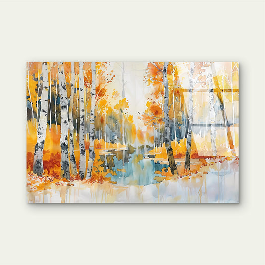 Colors of the Fall Forest Acrylic Glass Printing Wall Art Australian Made Quality