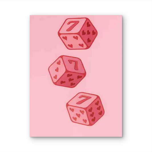 Love Dice 60x90cm Metal Print Ready to Hang