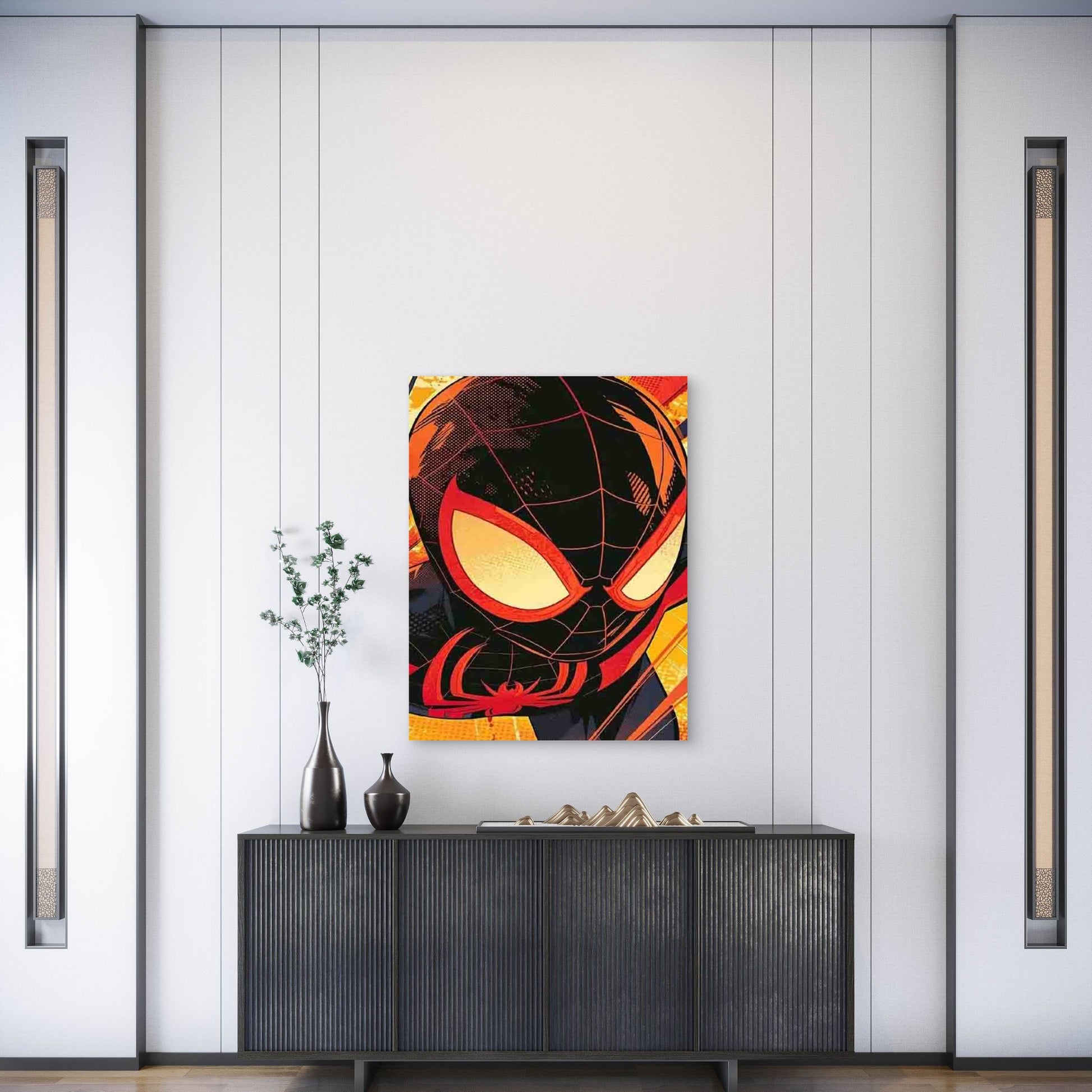 Super Hero With A Mask 60x90cm Metal Print Ready to Hang - Bella Home Decor