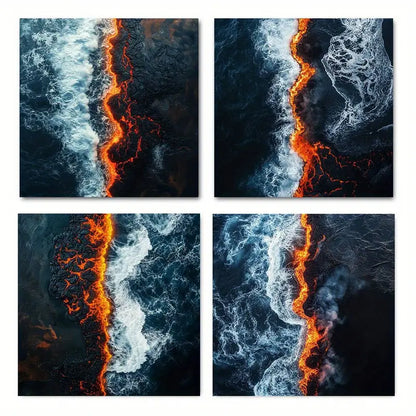 4pcs  Magmatic sea for classrooms  HK  Wall Art Canvas Framed