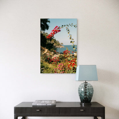 Scenic Tropical Coastline View 60x90cm Metal Print Ready to Hang