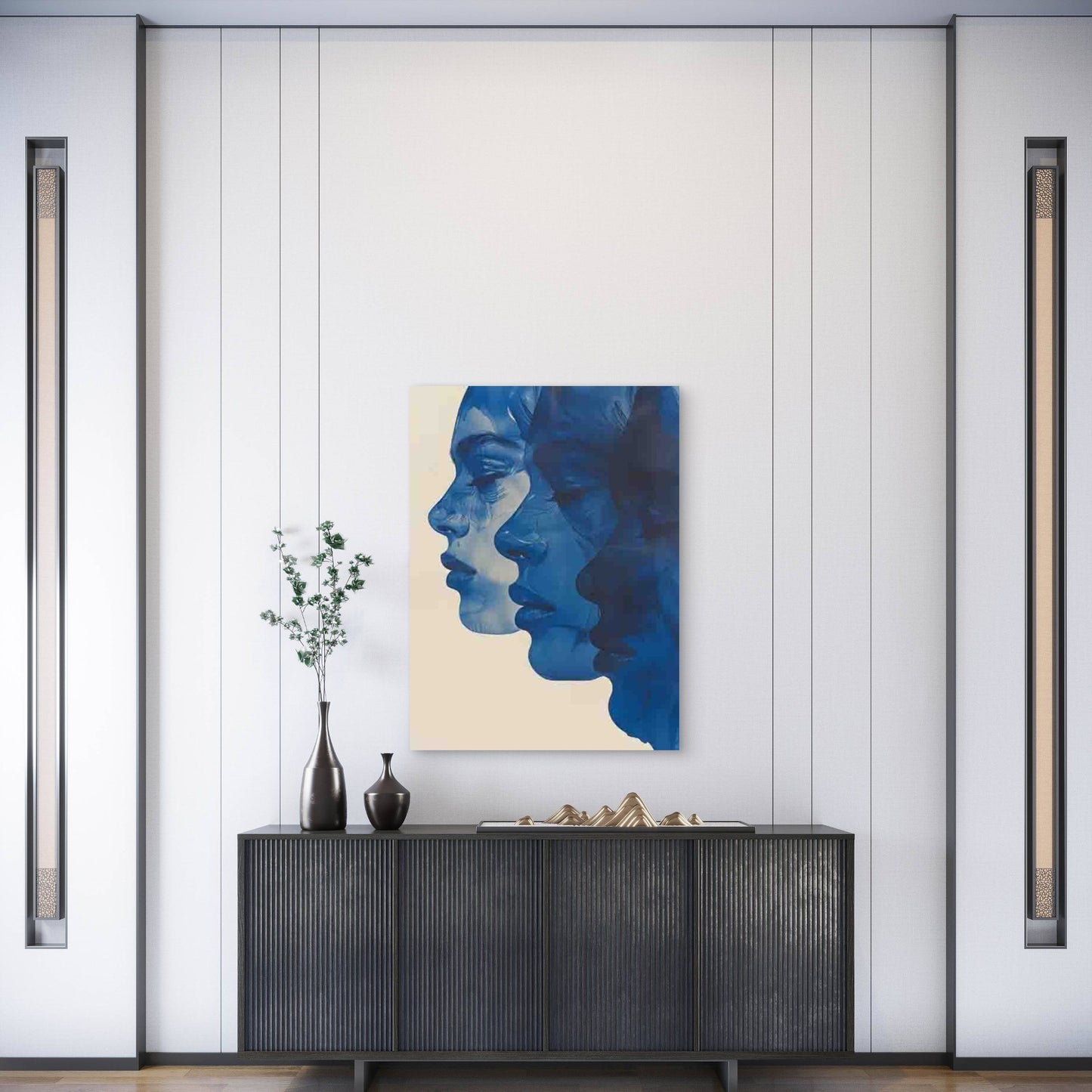 Abstract Portrait 60x90cm Metal Print Ready to Hang - Bella Home Decor