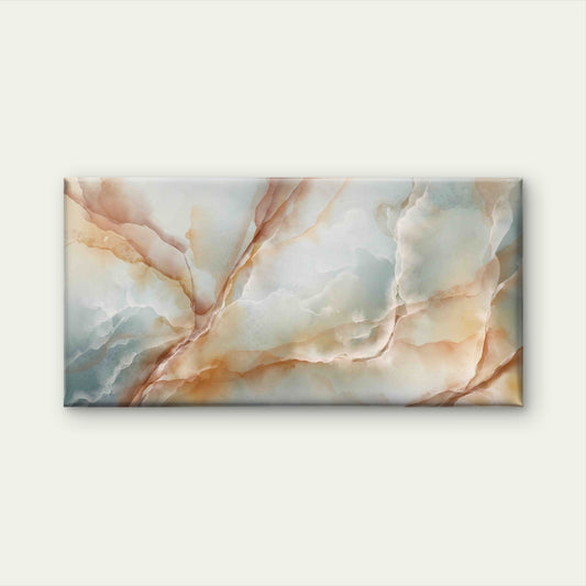 Onyx Marble With Soft Golden Wall Art Canvas Office Home Room Framed 120x60cm