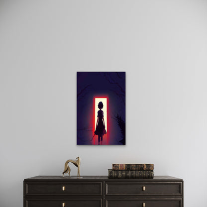Cute Girl Portrait Anime  60x90cm Metal Print Ready to Hang