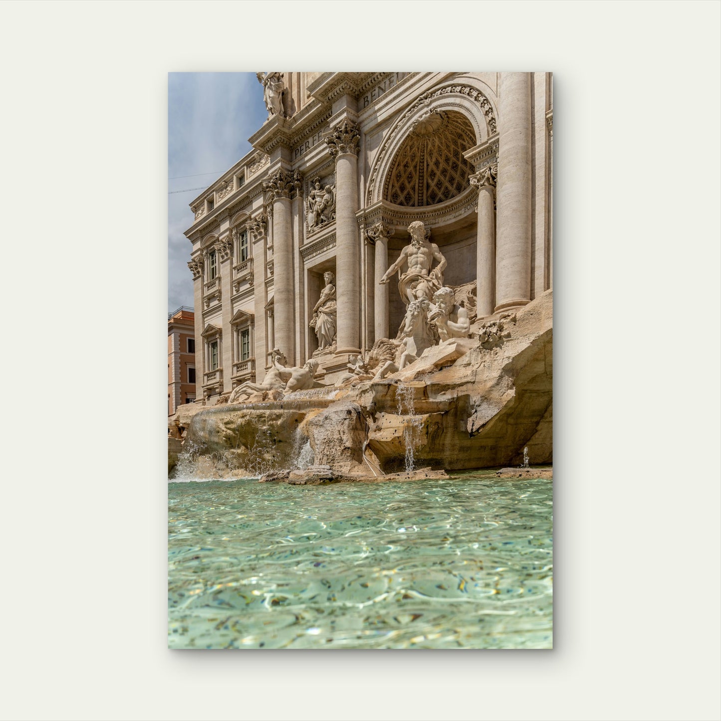 Trevi Fountain Famous Baroque Fountain In Rome Italy 40x60cm Metal Print Ready to Hang