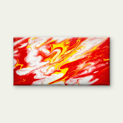 Fiery Liquid Marble Art Wall Art Canvas Office Home Room Framed 120x60cm