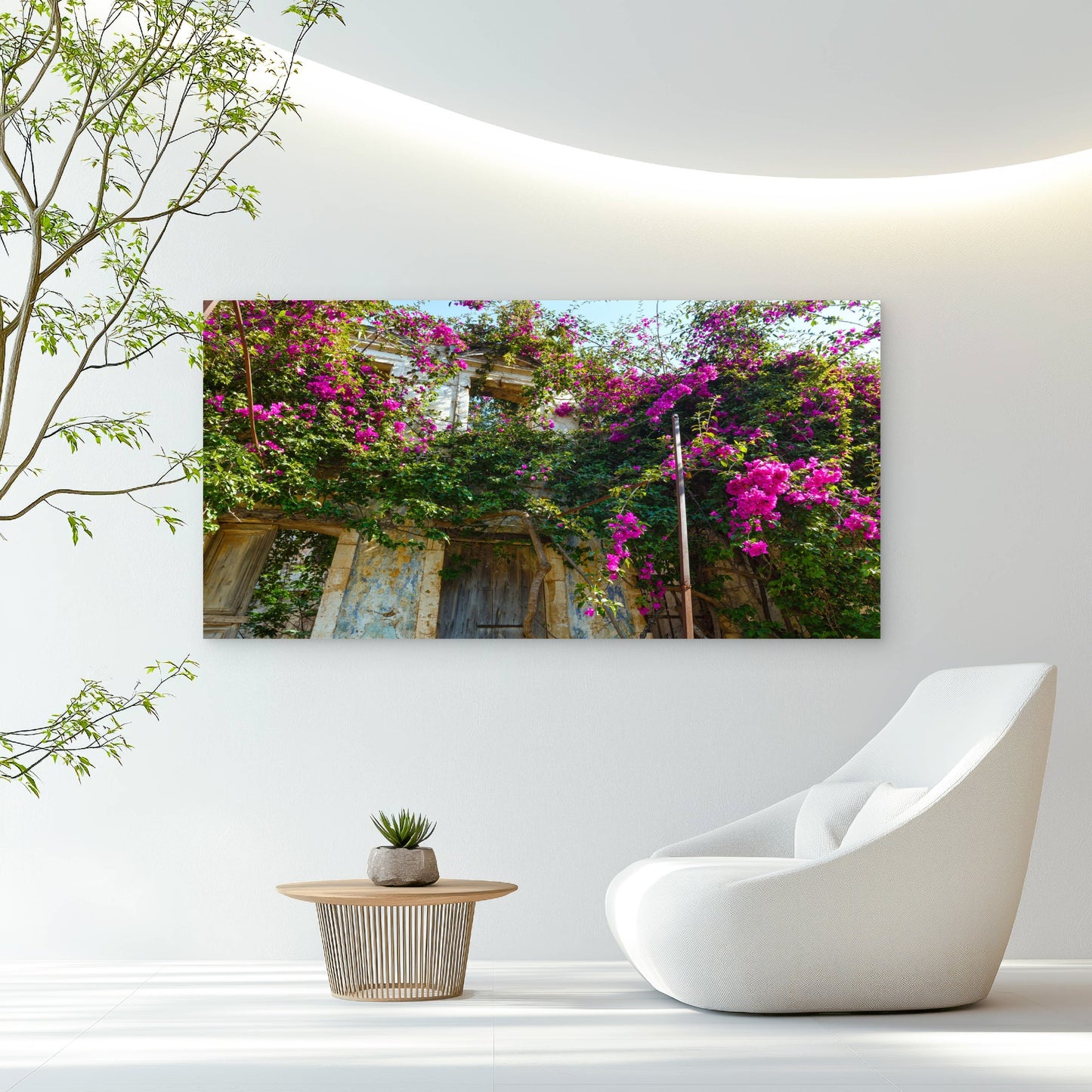 Nature Reclaims The Old Wall Art Canvas Office Home Room Framed 120x60cm