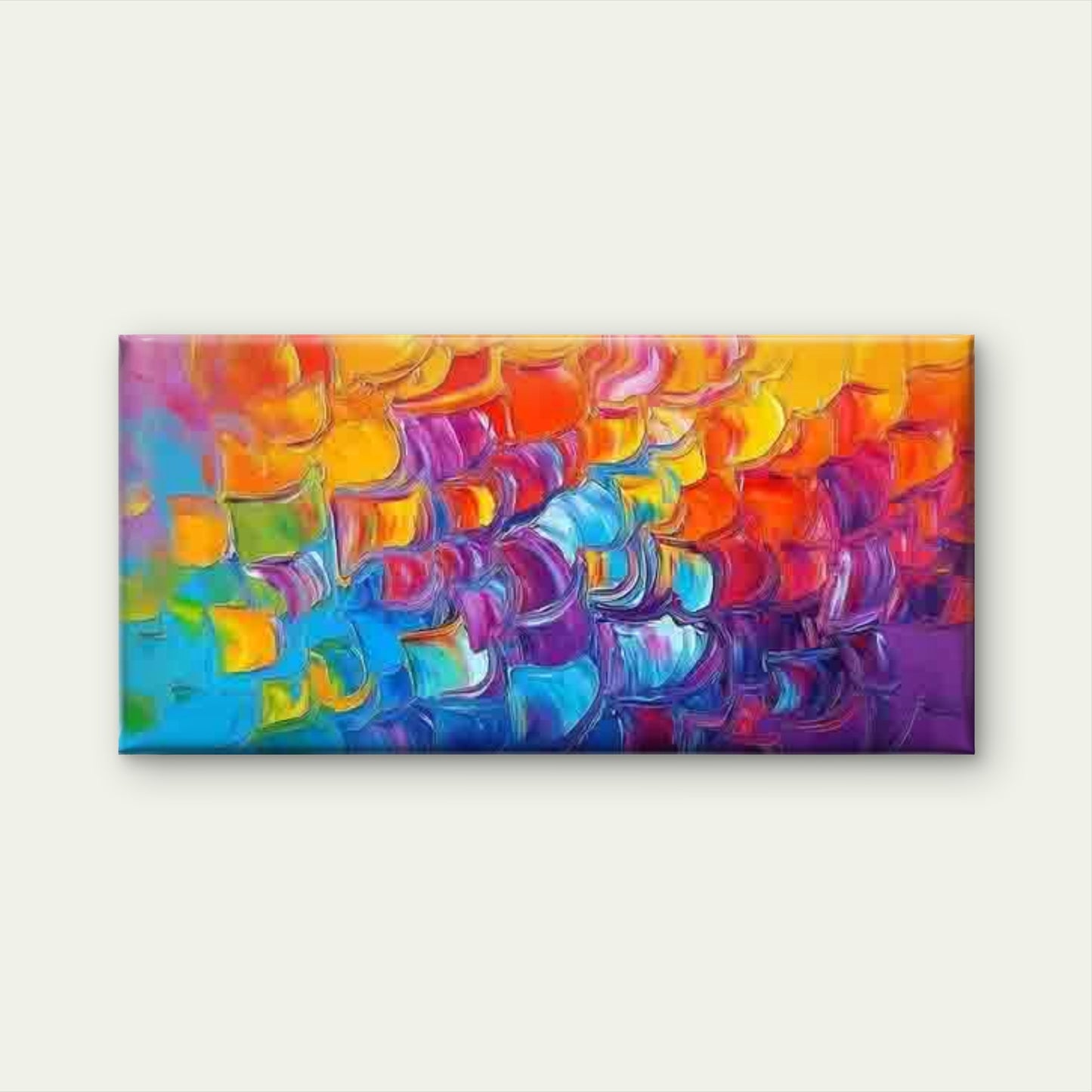 Abstract Brushstroke Painting Wall Art Canvas Office Home Room Framed 120x60cm