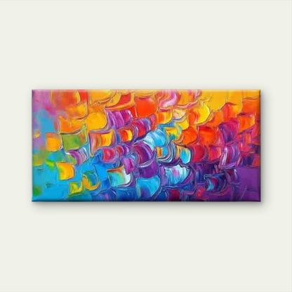 Abstract Brushstroke Painting Wall Art Canvas Office Home Room Framed 120x60cm