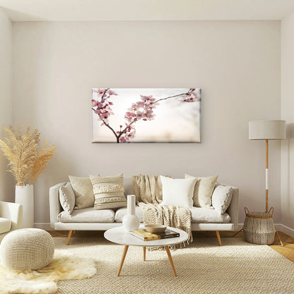 Beautiful Flowers With Sun Background Wall Art Canvas Office Home Room Framed 120x60cm