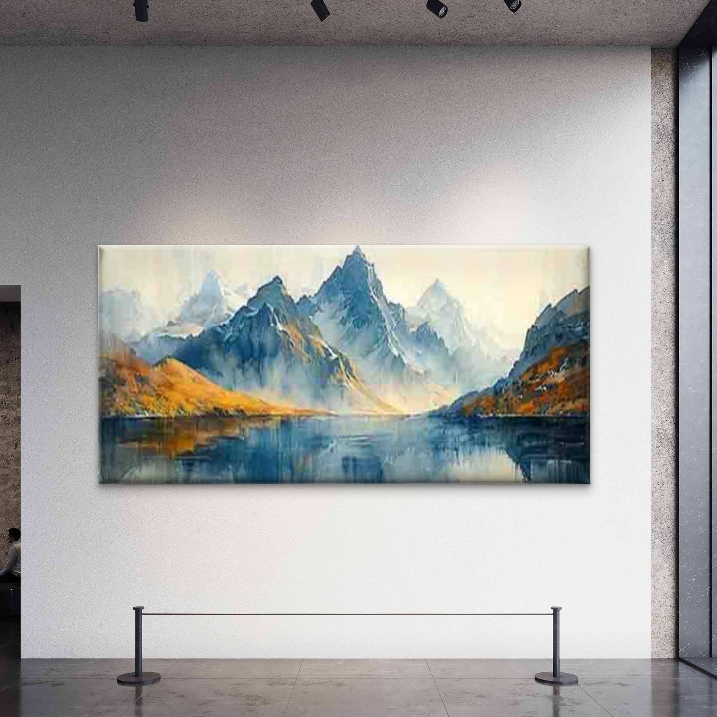 Winter Mountain Landscape Wall Art Canvas Office Home Room Framed 120x60cm - Bella Home Decor