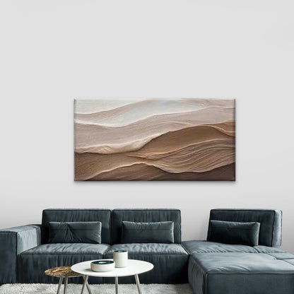 Modern Abstract Sand Dunes Wall Art Canvas Office Home Room Framed 120x60cm - Bella Home Decor