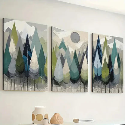 3pcs Modern Natural Forest Art Wall Art Set Canvas Unframed - High Quality Print 100% Australian Made Wall Canvas