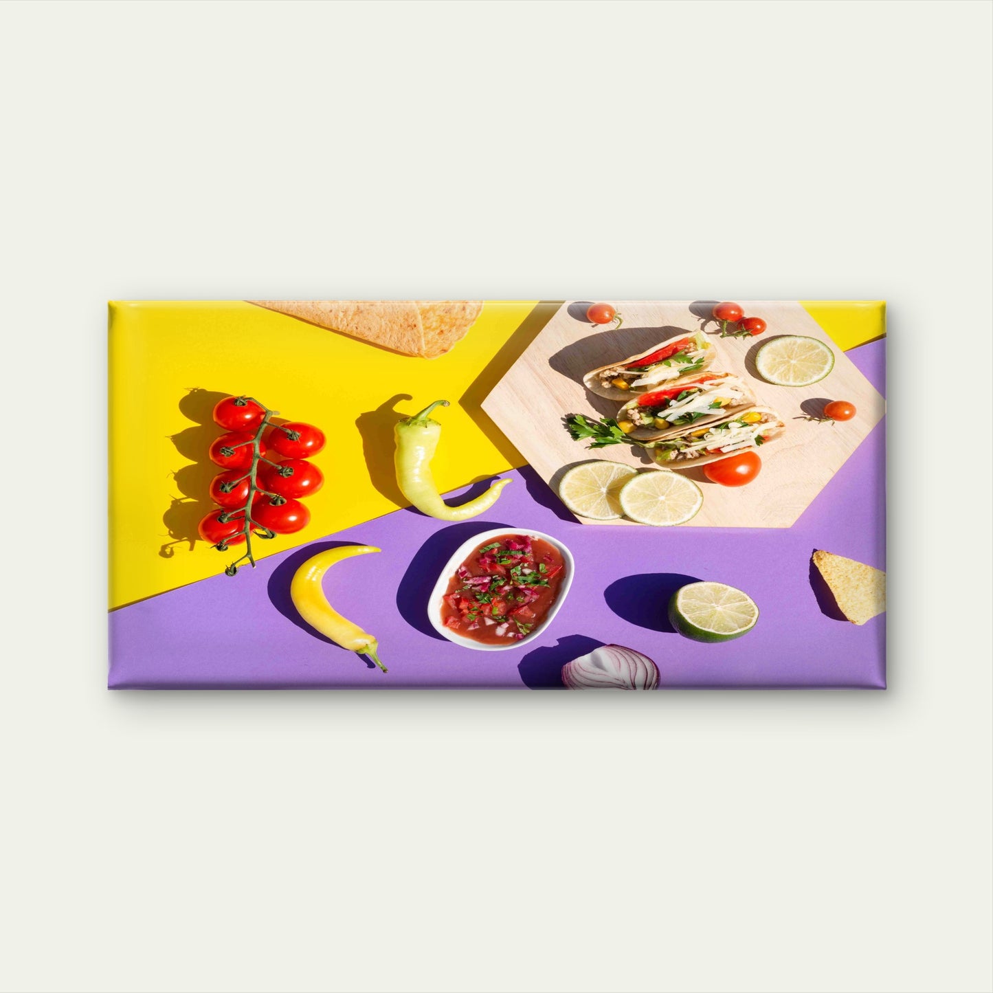 Vibrant Mexican Cuisine Feast Wall Art Canvas Office Home Room Framed 120x60cm