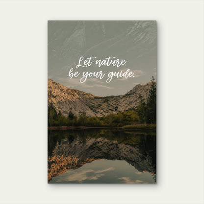 Let Nature Be Your Guide Lake Reflection 40x60cm Metal Print Ready to Hang