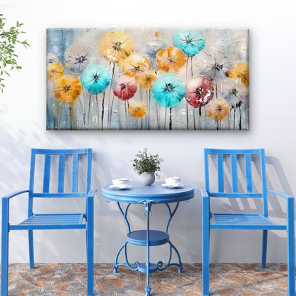 Colorful Floral Abstract Wall Art Canvas Office Home Room Framed 120x60cm - Bella Home Decor