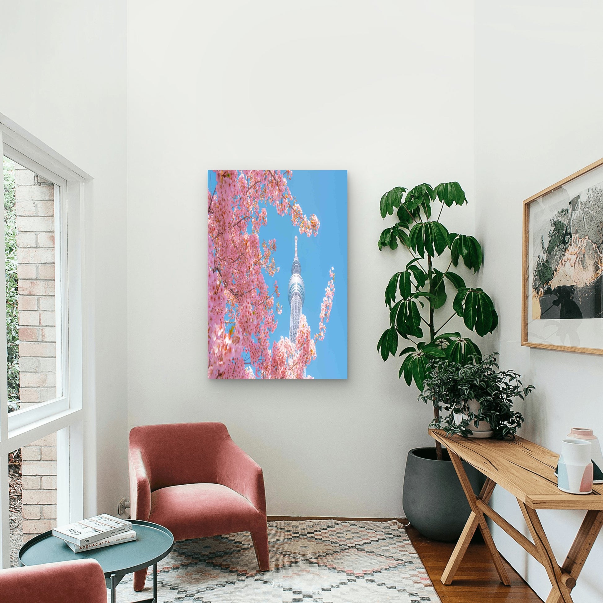 Spring Splendor At Tokyo Skytree 60x90cm Metal Print Ready to Hang - Bella Home Decor
