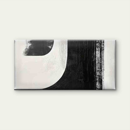 Bold Black & White Design Wall Art Canvas Office Home Room Framed 120x60cm
