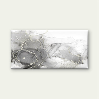 Monochrome Fluid Wave Painting Wall Art Canvas Office Home Framed 120x60cm