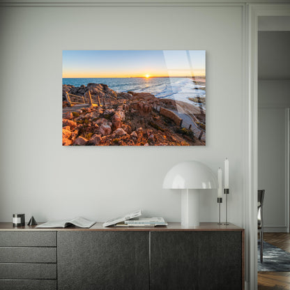 Knight Beach Port Elliot South Australia Coastal Sunset Acrylic Glass Printing Wall Art Australian Made Quality