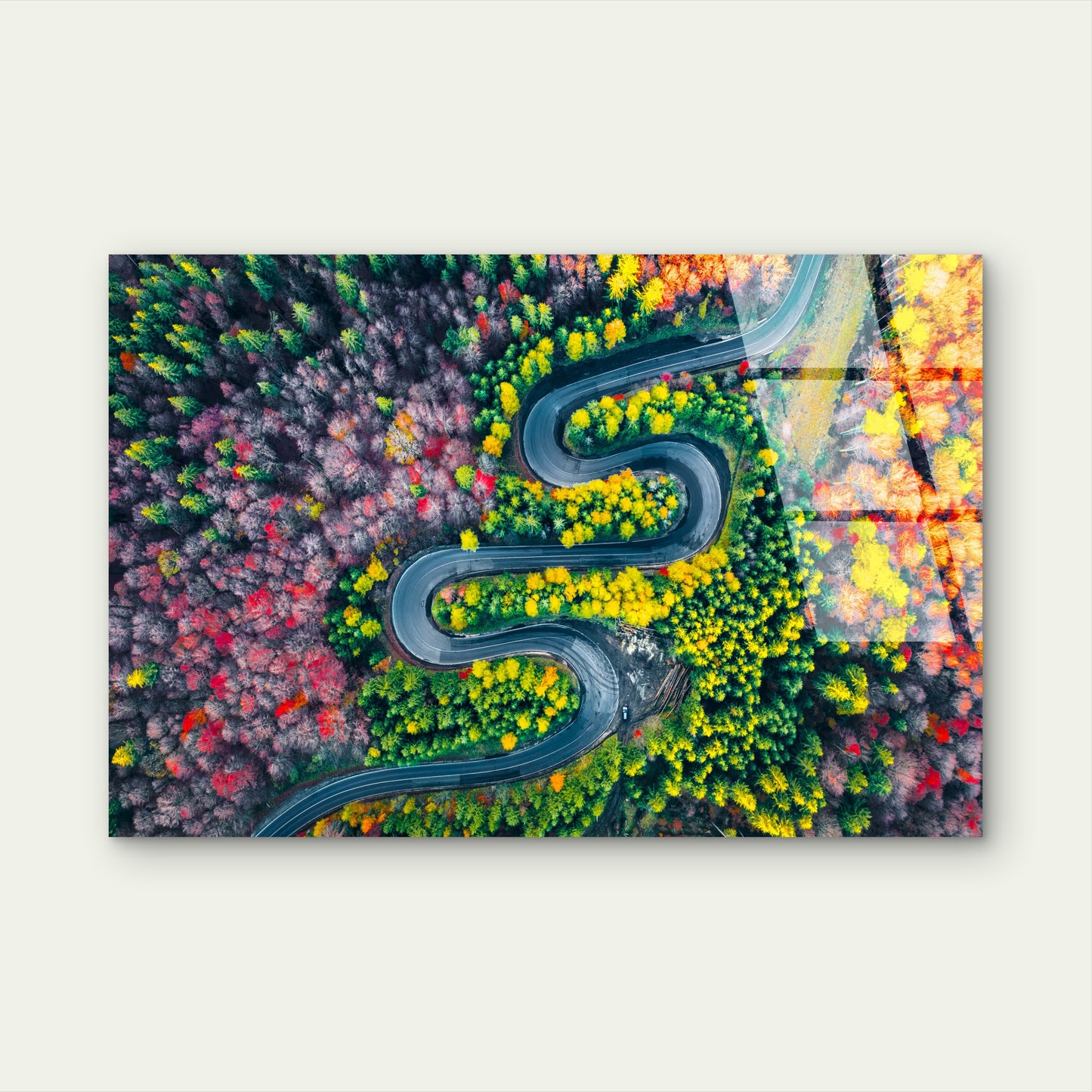 Cheia Pass Romania Autumn Winding Road Acrylic Glass Printing Wall Art Australian Made Quality