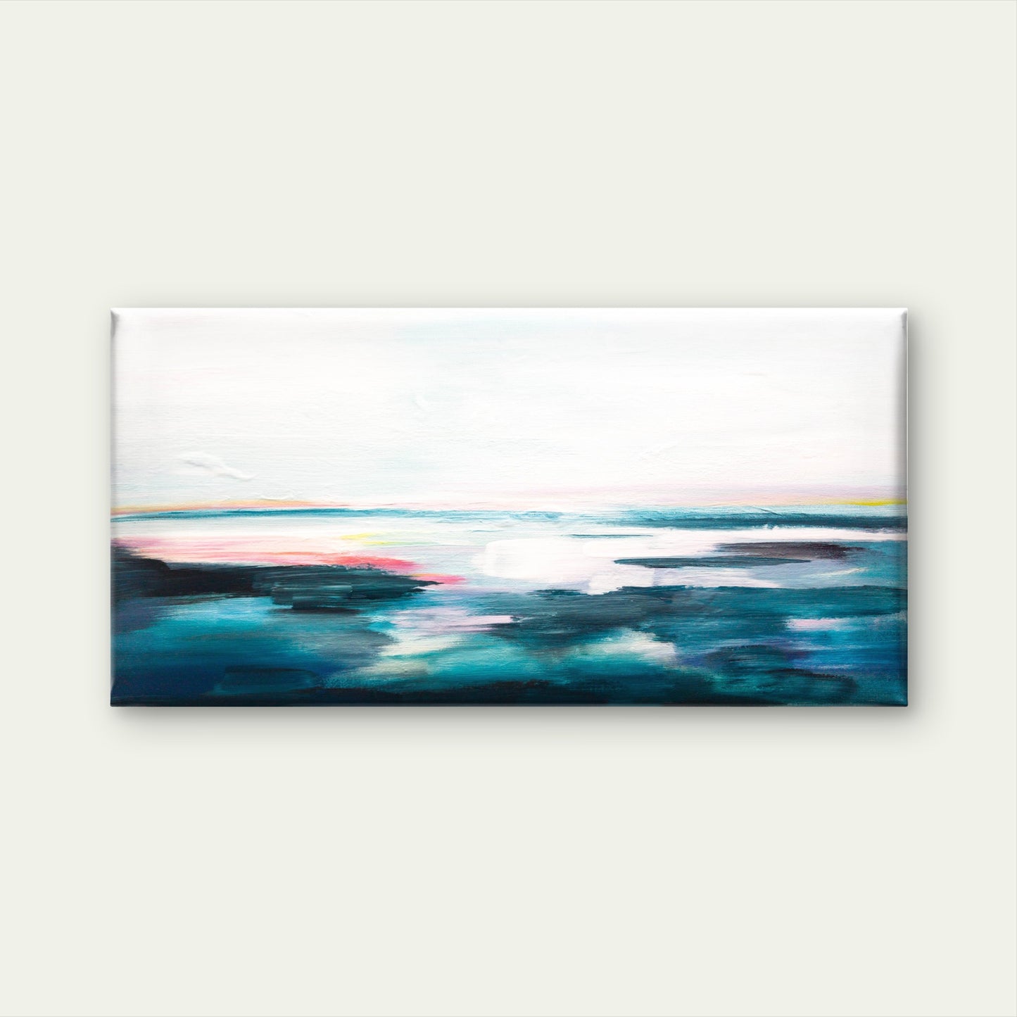 Minimalist Abstract Ocean Seascape Wall Art Canvas Office Home Framed 120x60cm