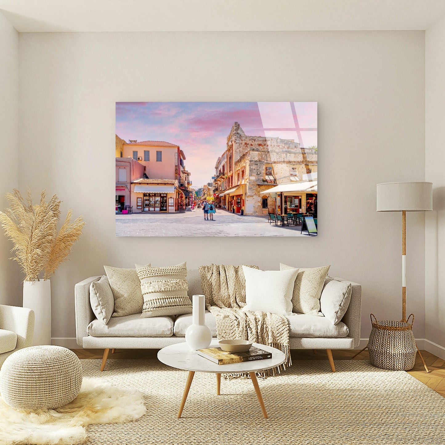 Chania Crete Greece Old Town Street Acrylic Glass Printing Wall Art Australian Made Quality