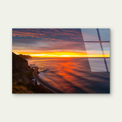 Rimini Beach Italy Sunset Adriatic Sea Acrylic Glass Printing Wall Art Australian Made Quality