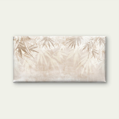 Minimalist Bamboo Leaf Silhouette Wall Art Canvas Office Home Framed 120x60cm