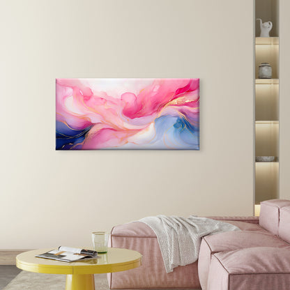 Elegant Pastel Marble Wave Abstract Wall Art Canvas Office Home Framed 120x60cm