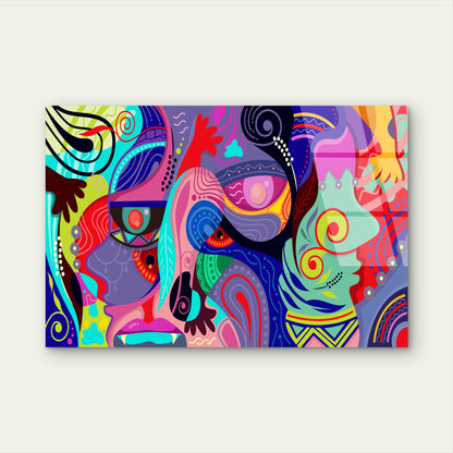 Boho Tribal Abstract Pattern Art Acrylic Glass Printing Wall Art Australian Made Quality
