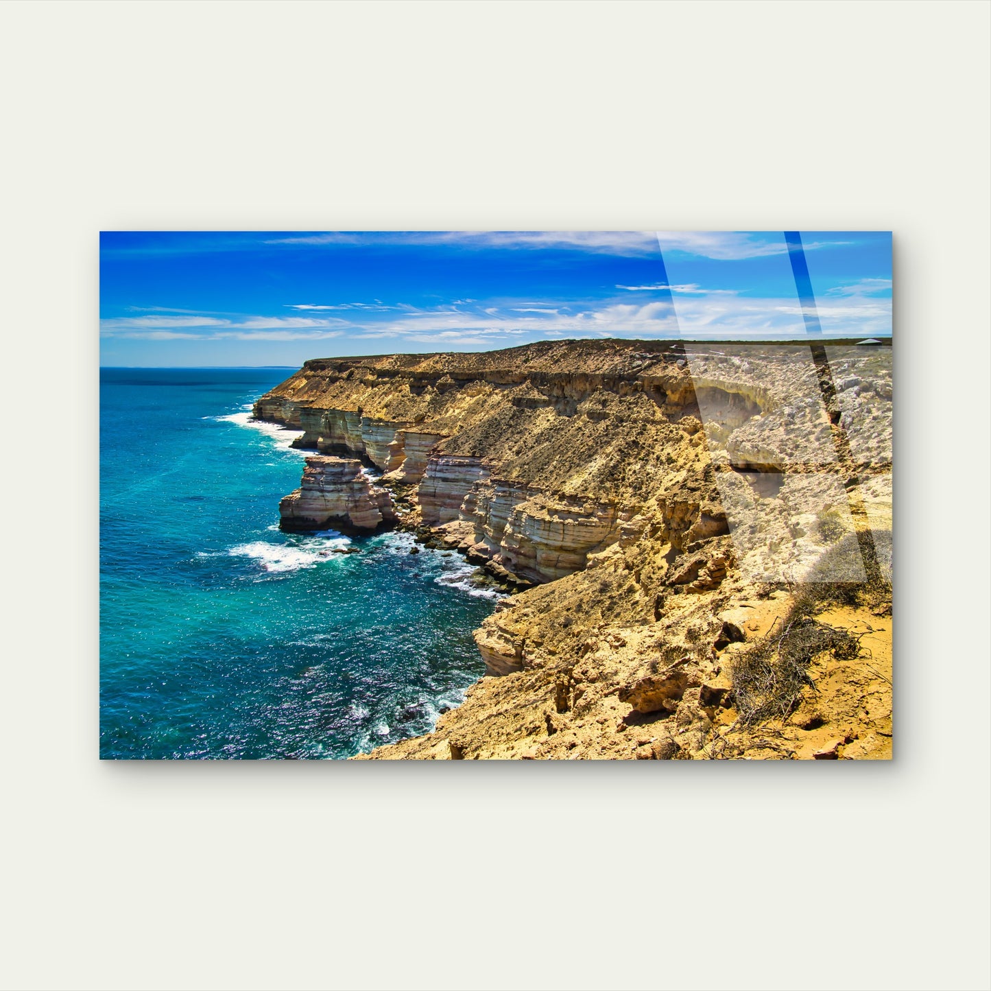 Kalbarri National Park Coastal Cliffs Acrylic Glass Printing Wall Art Australian Made Quality