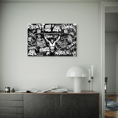 Gym Graffiti Streetwear Motivation 5mm thick Plastic Poster Ready to Hang 90x60cm