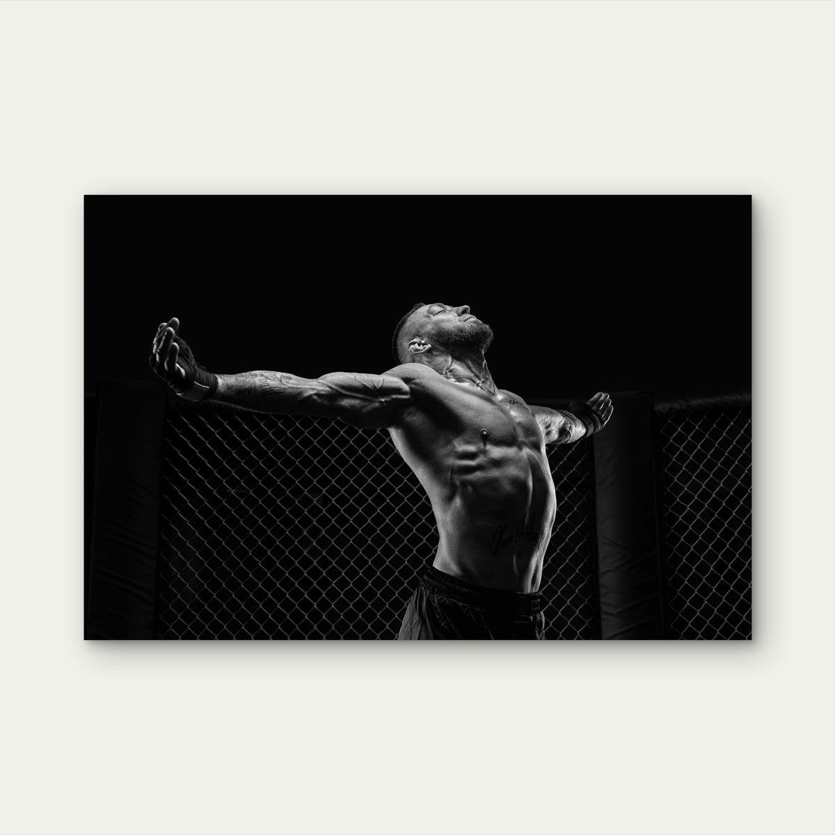 Inspirational Gym Training Champion Pose 5mm thick Plastic Poster Ready to Hang 90x60cm