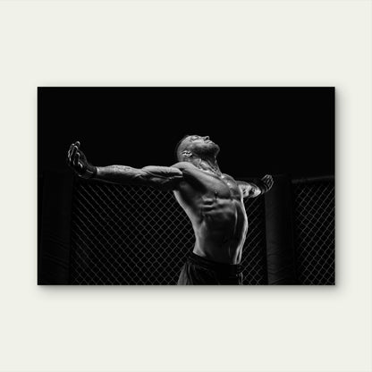 Inspirational Gym Training Champion Pose 5mm thick Plastic Poster Ready to Hang 90x60cm