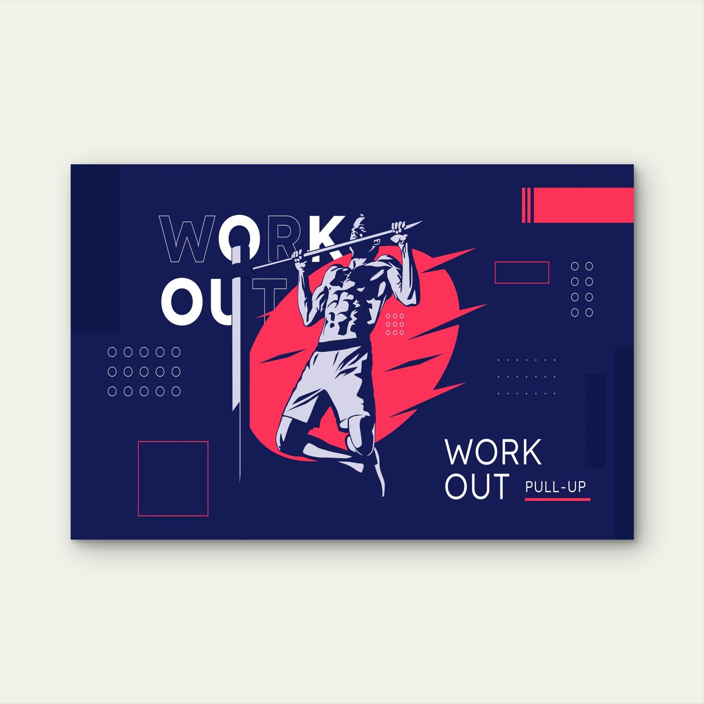 Calisthenics Work Out Fitness Text Sign 5mm thick Plastic Poster Ready to Hang 90x60cm