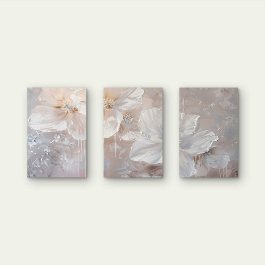 3pcs Elegant Nordic Abstract Pink Blossom   Wall Art Set Canvas Framed 40x60cm - High Quality Print 100% Australian Made Wall Canvas Ready to Hang