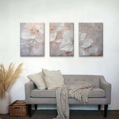3pcs Elegant Nordic Abstract Pink Blossom   Wall Art Set Canvas Framed 40x60cm - High Quality Print 100% Australian Made Wall Canvas Ready to Hang