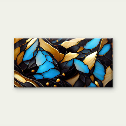 Luxury Stained Glass Pattern Art Wall Art Canvas Office Home Framed 120x60cm