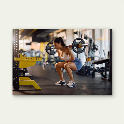 Fitness Motivation Female Weightlifting Training 5mm thick Plastic Poster Ready to Hang 90x60cm
