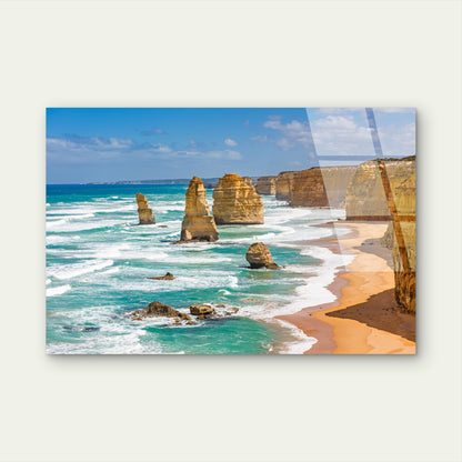 Twelve Apostles Australia Ocean Beach Acrylic Glass Printing Wall Art Australian Made Quality