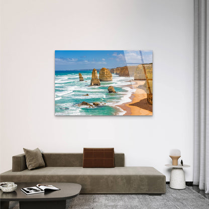 Twelve Apostles Australia Ocean Beach Acrylic Glass Printing Wall Art Australian Made Quality