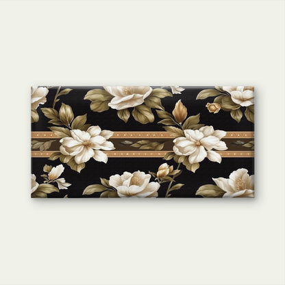 Baroque Magnolia Floral Garden Wall Art Canvas Office Home Framed 120x60cm