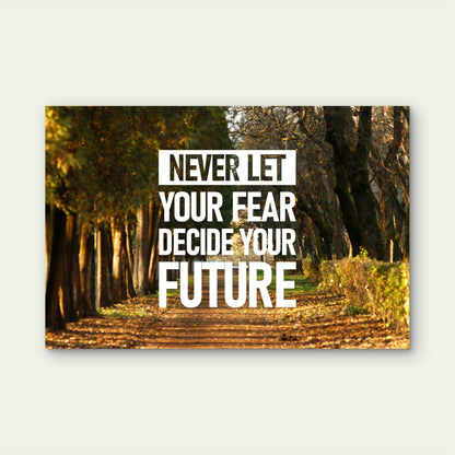 Inspirational Autumn Forest Text 5mm thick Plastic Poster Ready to Hang 90x60cm