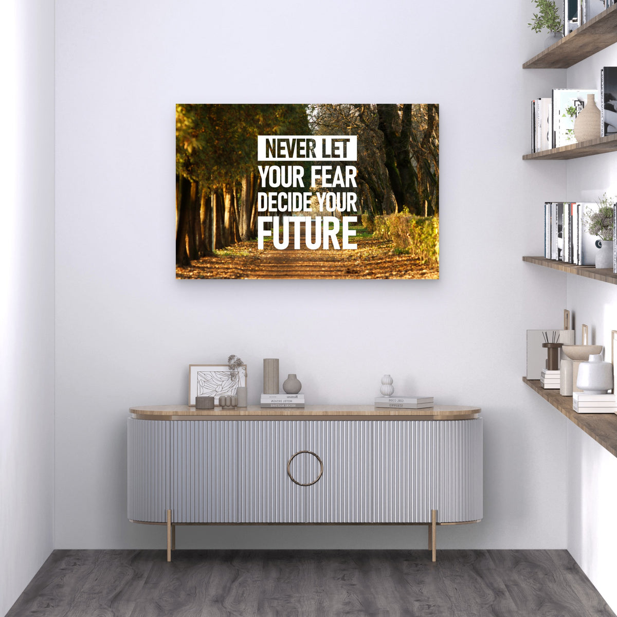 Inspirational Autumn Forest Text 5mm thick Plastic Poster Ready to Hang 90x60cm