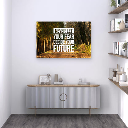 Inspirational Autumn Forest Text 5mm thick Plastic Poster Ready to Hang 90x60cm