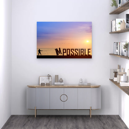 Nothing Is Impossible Quote Art 5mm thick Plastic Poster Ready to Hang 90x60cm